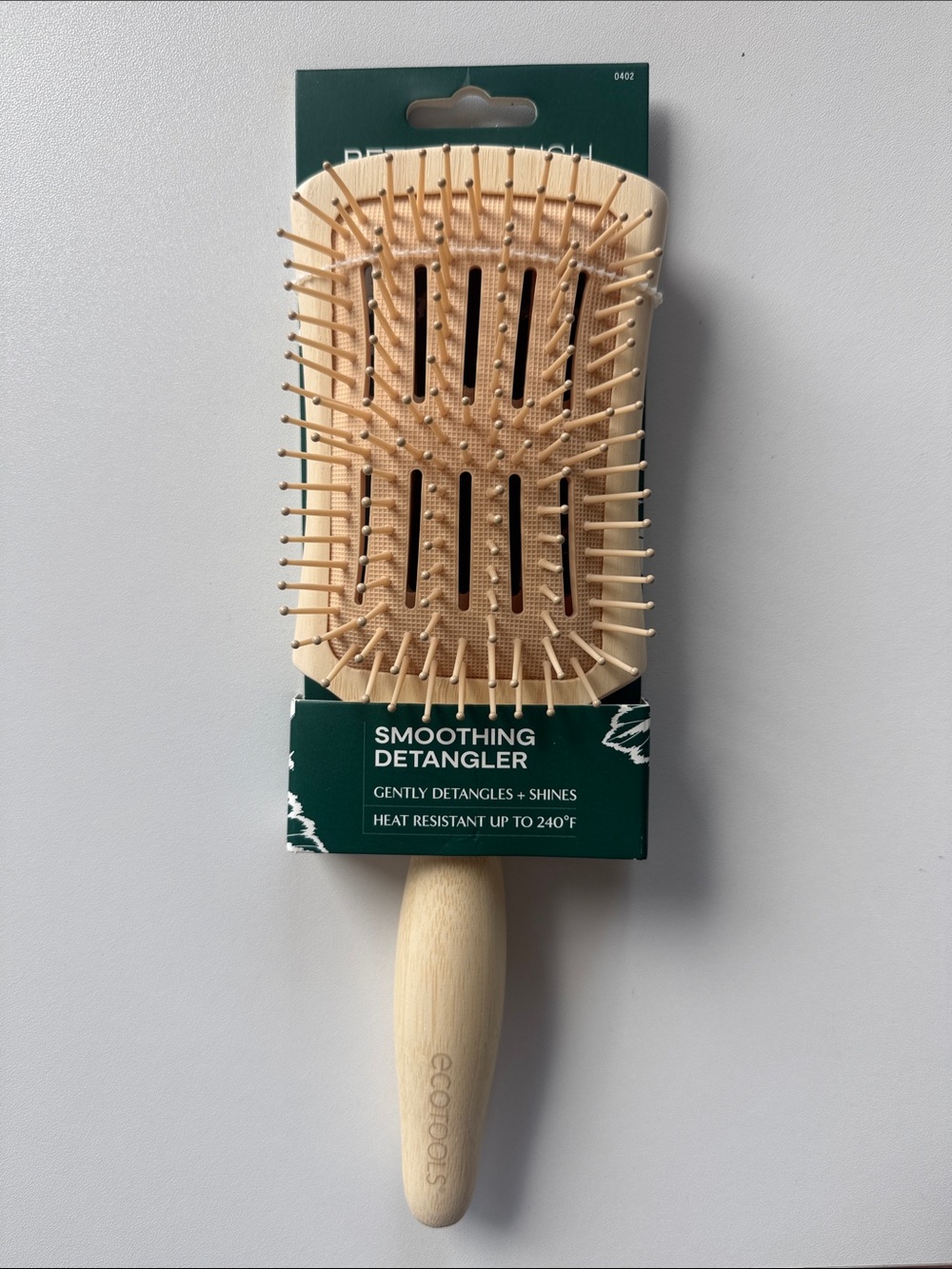 ecotools Beige Wooden Smoothing Detangler Brush